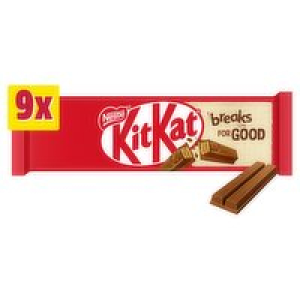 Nestle KitKat 2 Finger Milk Chocolate Biscuit Bar 9 Pack