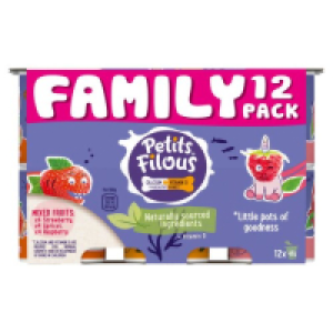 Yoplait Petits Filous Strawberry/Raspberry/Apricot 12 Pack