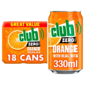 Club Zero Orange Can 18 Pack