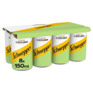 Schweppes Elderflower Slimline Tonic Can 8 Pack