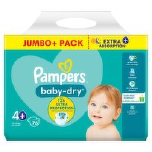 SuperValu  Pampers Baby Dry Size 4+ Nappies Jumbo+ Pack