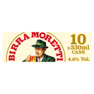 Birra Moretti Can 10 Pack