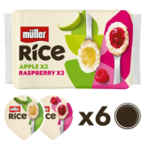 Muller Rice Apple & Raspberry Low Fat Dessert 6 Pack