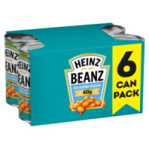 Heinz Beanz No Added Sugar 6 Pack