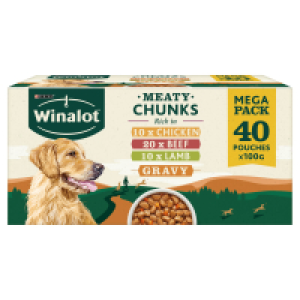 Winalot Meaty Chunks Variety in Gravy 40 Pack
