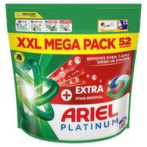 Ariel Platinum +Extra Laundry Pods 52 Wash XXL Mega Pack