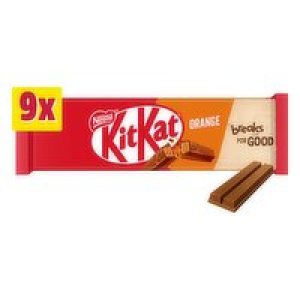 Nestle KitKat 2 Finger Orange Chocolate Biscuit Bar 9 Pack