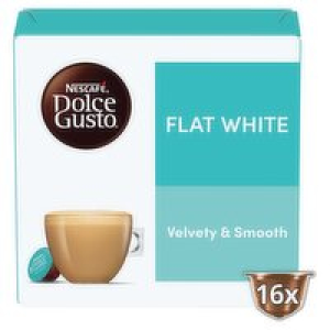 Nescafé Dolce Gusto Flat White Coffee Capsules 16 Pack
