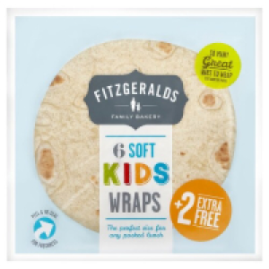 Fitzgeralds Soft Kids Wraps 8 Pack