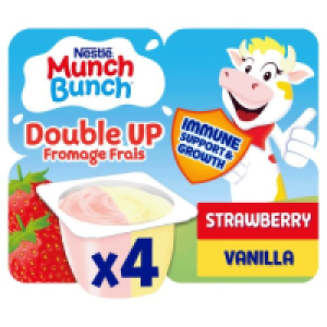 Munch Bunch Double Up Strawberry & Vanilla 4 Pack