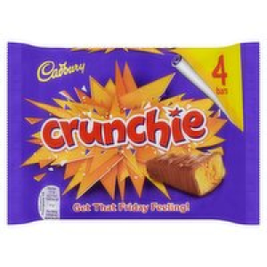 Cadbury Crunchie Chocolate Bars 4 Pack
