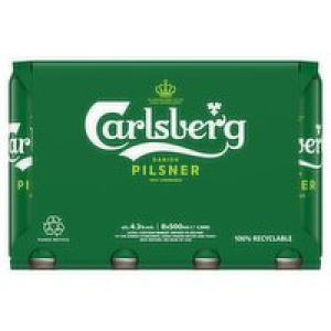 SuperValu  Carlsberg Danish Pilsner Lager Cans 8 Pack
