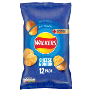 Walkers Cheese & Onion Crisps 12 Pack