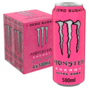 Monster Energy Ultra Rosa Zero Sugar Can 4 Pack