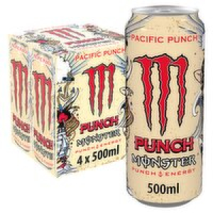 Monster Pacific Punch Energy Drink Cans 4 Pack