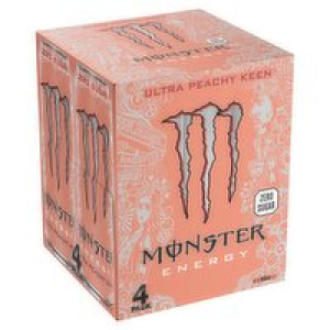 Monster Energy Ultra Peach Keen Cans 4 Pack