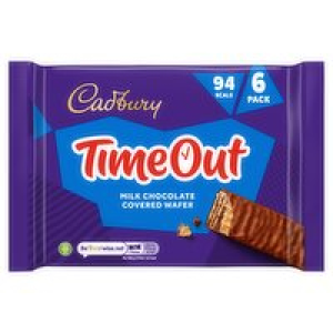 Cadbury Timeout Milk Chocolate Wafer Bar 6 Pack
