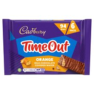 SuperValu  Cadbury Timeout Orange Milk Chocolate Wafer Bar 6 Pack