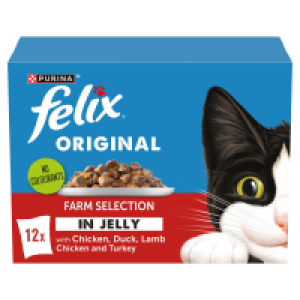 SuperValu  Felix Farm Selection In Jelly Cat Food Pouch 12 Pack