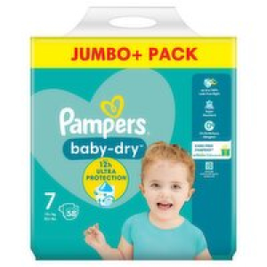 SuperValu  Pampers Baby Dry Nappies Size 7 Jumbo+ Pack