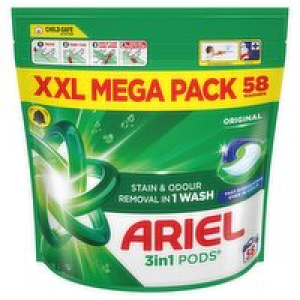 Ariel All In One Original Pods 58 Wash XXL Mega Pack