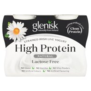 Glenisk 0% Fat Natural Protein Yogurt 4 Pack