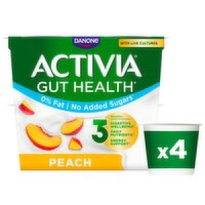 Danone Activia 0% Peach 4 Pack