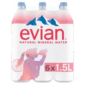 SuperValu  Evian Still Natural Mineral Water Bottle 6 Pack