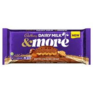 Cadbury Dairy Milk & More Nutty Praline Crisp Bar
