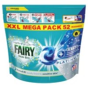 Fairy Non Bio Platinum Pods XXL 52 Washes