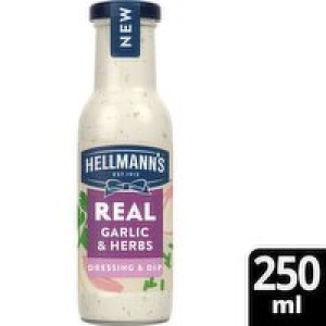 Hellmanns Salad Dressing Garlic Bottle