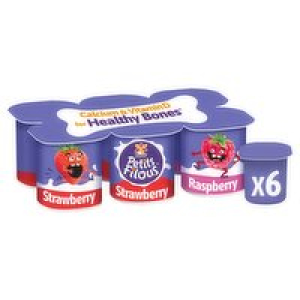 Yoplait Petits Filous Strawberry & Raspberry 6 Pack