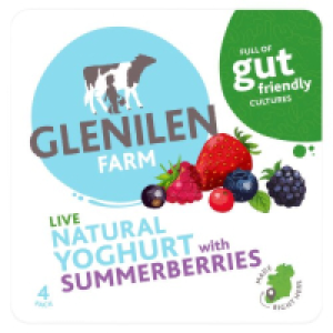 Glenilen Farm Natural Yoghurt with Summerberries 4 Pack
