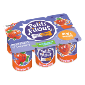Yoplait Petits Filous Strawberry 6 Pack