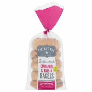 Centra  Fitzgeralds Cinnamon & Raisin Bagels 5 Pack 425g