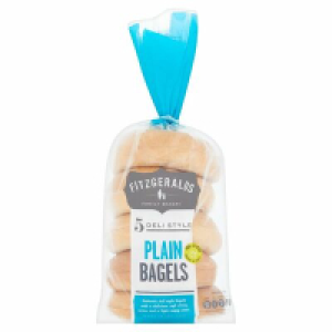 Fitzgeralds Plain Bagels 5 Pack 425g