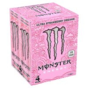 Monster Energy Ultra Strawberry Dreams Cans 4 Pack