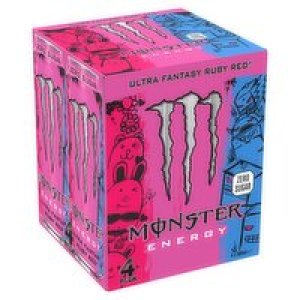Monster Ultra Fantasy Ruby Red 4 Pack Cans