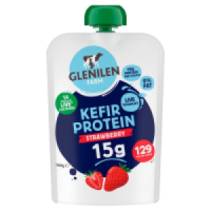 SuperValu  Glenilen Farm Kefir Protein Strawberry Yoghurt Pouch