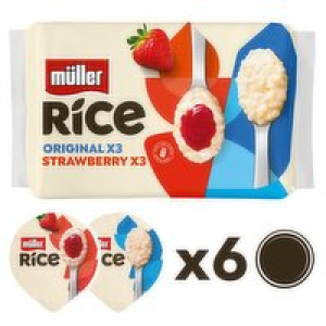 SuperValu  Muller Rice Original & Strawberry Low Fat Dessert 6 Pack