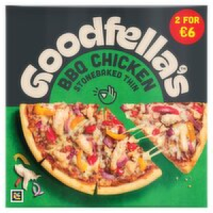 Goodfellas Stone Baked Thin BBQ Chicken Pizza