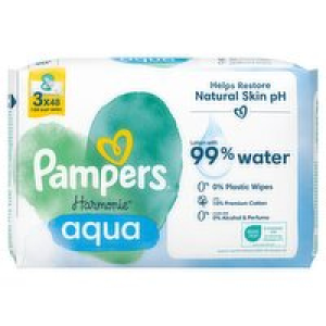 Pampers Harmonie Aqua PF Baby Wipes 3 Pack