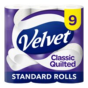 Velvet Classic Quilted Toilet Tissues 9 rolls