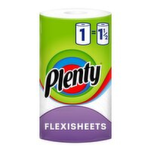 Plenty Flexi-Sized Sheets 50% Longer Tubeless Kitchen Towel