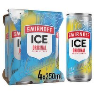 Smirnoff Ice Crisp Citrus Can 4 Pack