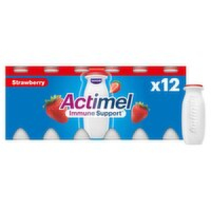Danone Actimel Strawberry Yogurt Drink 12 Pack