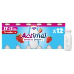 Danone Actimel Strawberry 0% 12 Pack