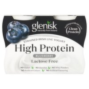 Glenisk 0% Fat Blueberry Protein Yogurt 4 Pack