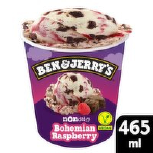 Ben & Jerrys Bohemian Raspberry Non Dairy Ice Cream Tub