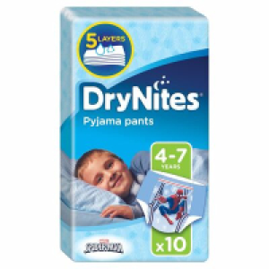 Huggies Drynites Pyjama Pants Boy 4-7 Years 10pce
